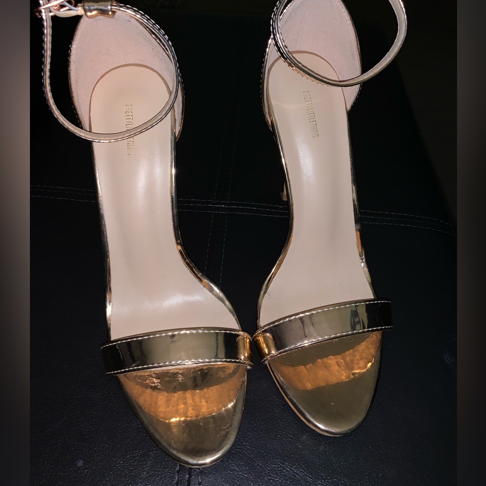 Rose gold Prettylittlething Heels